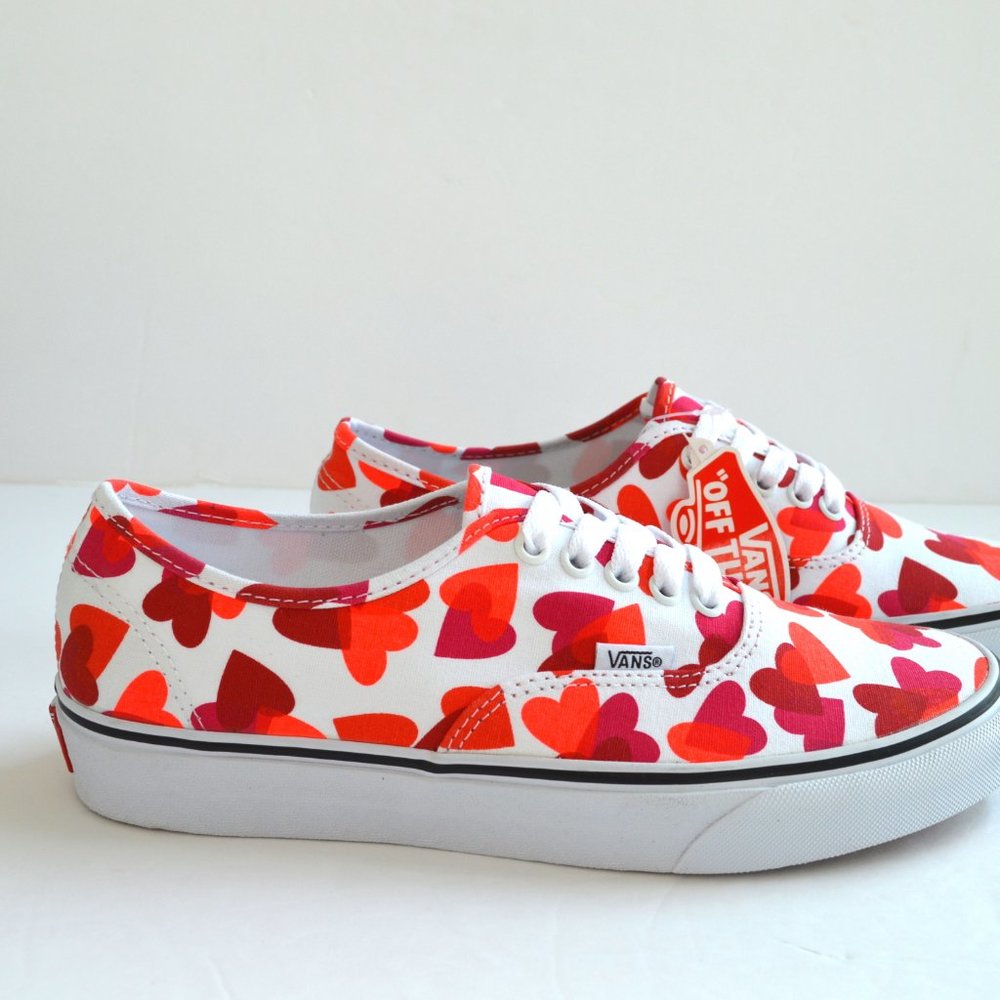 VANS authentic heart valentines white sneakers sho - Picture 3 of 9